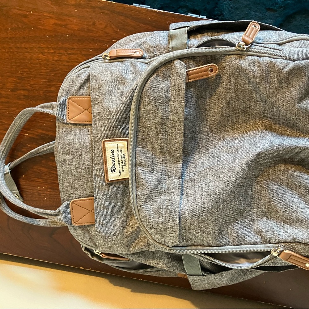 Gray Ruvalino diaper bag